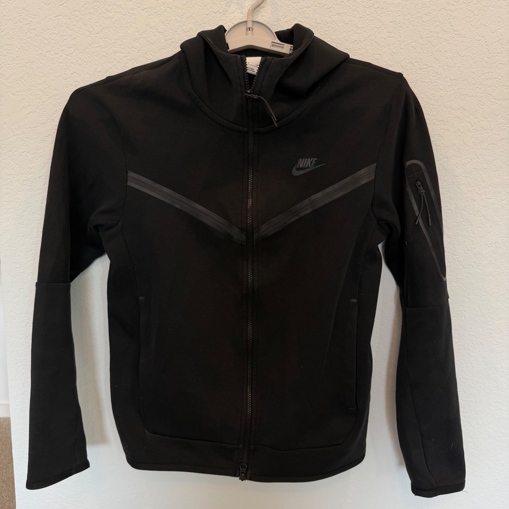 Nike Tech Fleece Full Zip Hoodie Mens Small Black Windrunner Jacket CU4489-010
